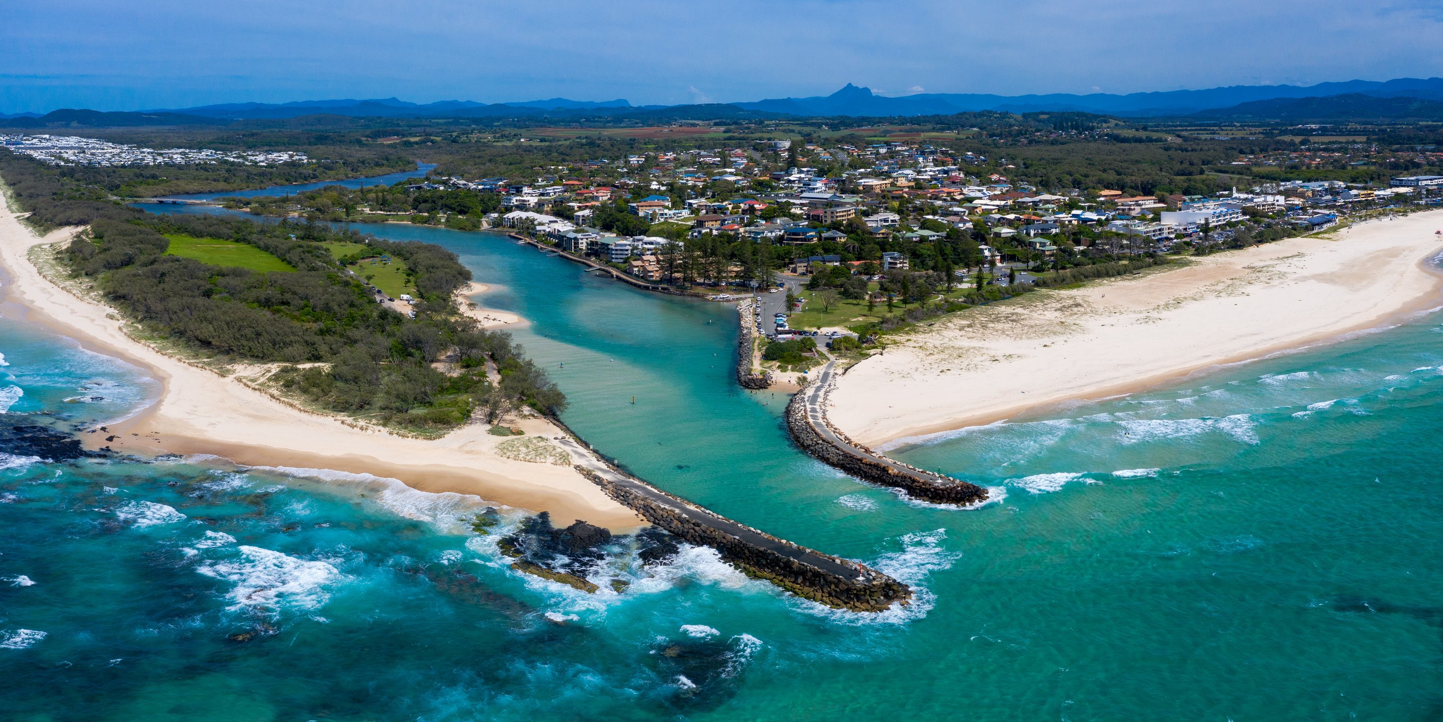 Panorama of Kingscliff on the Northern NSW coast